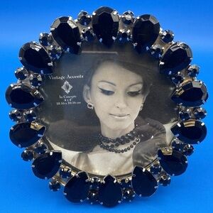 Vintage Accents Black Gemstone Photo Frame